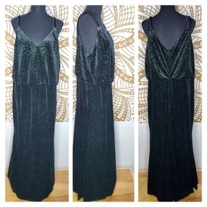 Calvin Klein NWT Women's Plus Size Sparkle Velvet Blouson 18W Gown